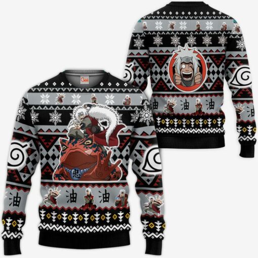 Jiraiya Ugly Christmas Sweater Custom Naruto Xmas Gifts Idea - 1 - GearAnime