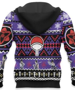 Uchiha Sasuke Ugly Christmas Sweater Custom Naruto Xmas Gifts Idea - 4 - GearAnime